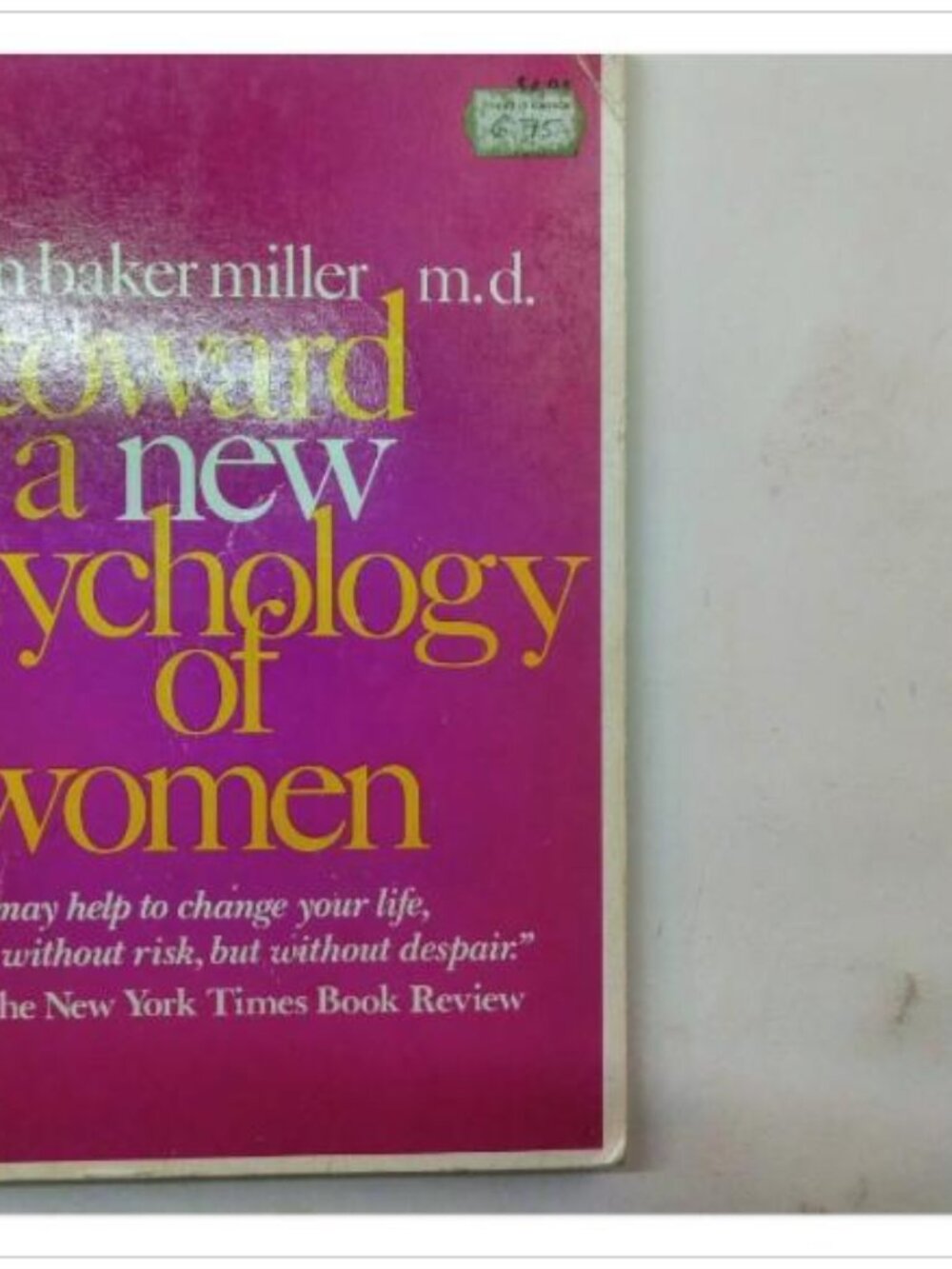 Toward a New Psychology of Women Beacon Press Paperback 1977 PB